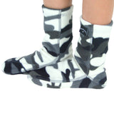 Kids' Fleece Socks - Snow Camo