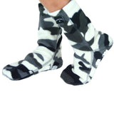 Polar Feet Kids Nonskid Fleece Socks - Snow Camo
