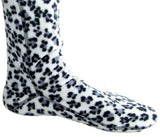 Over-the-Knee Fleece Socks - Snow Leopard