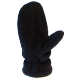 Polar Feet Fleece Mittens Solid Black