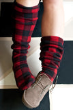 Over The Knee Fleece Socks - Lumberjack