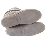 Polar Feet Men's Snugs Slippers in Grey Berber with Real Suede Soles